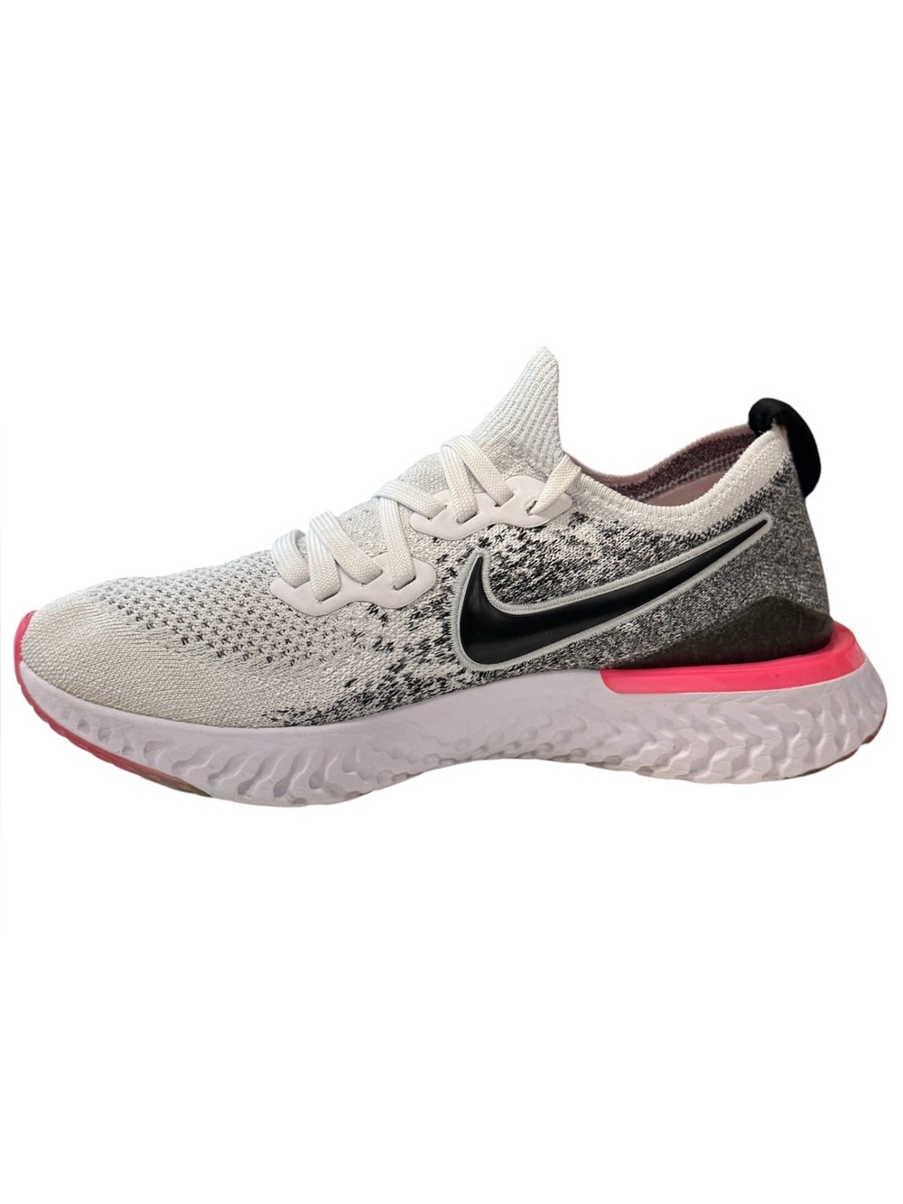 Nike Epic React Flyknit 2 White Black Pink Women’s Running Walking Shoes 8.5 - Picture 5 of 10